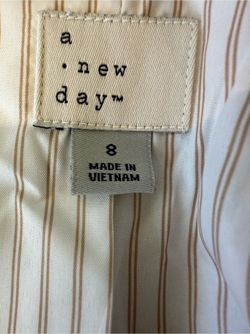 Target A New Day Double Breasted Tan Linen Blazer - Picture 9 of 10